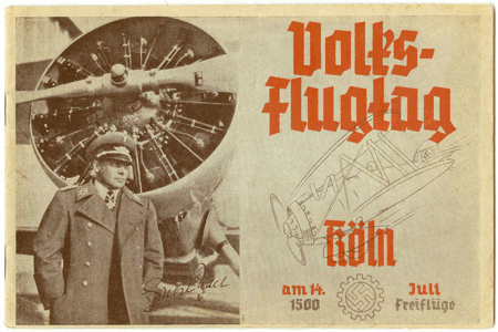 Flugtag 1935 Köln Butzweilerhof mit Kunstflugweltmeister Gerhard Fieseler