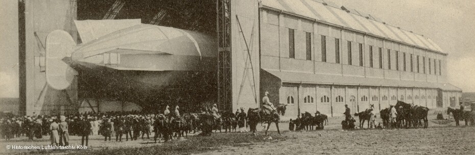 Ankunft von LZ II in Cöln-Bickendorf am 5. August 1909