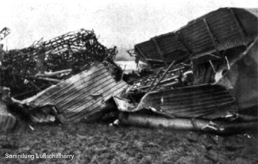 Trümmer eines Zeppelin