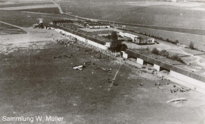 Verschiedene Luftbilder des Flughafens Köln Butzweilerhof aus den 20er Jahren
