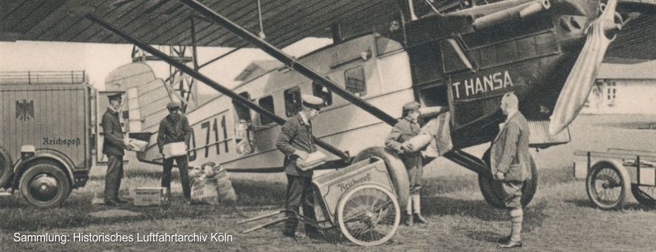 Verladen von Luftpost Flughafen Köln Butzweilerhof 1926