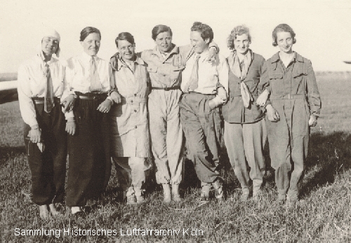 Kunstflugmeisterschaft 1930 die Teilnehmerinnen