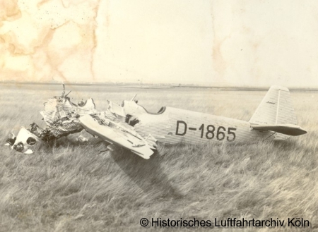 Ju A 50 c e D-1865, abgestürzt im August 1930