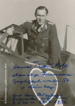 Genereal Johannes Trautloff Kommodore JG 54 Grünherz auf dem Butzweilerhof