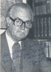 Autogrammkarte des Schriftstellers C. C. Bergius