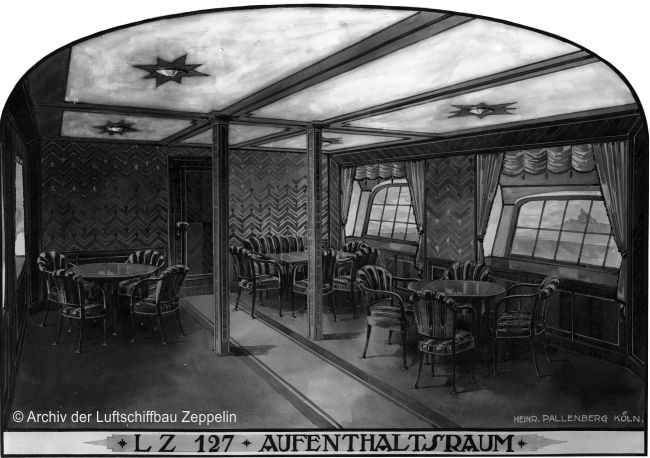 Die Inneneinrichtung der Graf Zeppelin wurde vond er Kölner Möbelmanufaktur Pallenberg hergestellt.