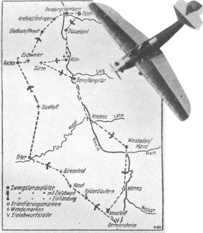 Route des Rheinlandbefreiungsflugs
