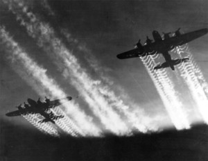 B17 Flying Fortress in Angriffsformation