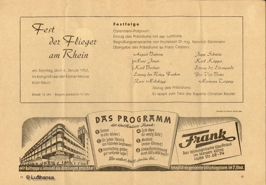 Fest der Flieger am Rhein - Köln 1951