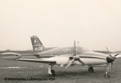 HB-LDW Cessna421 - Sternflug "Luftschlacht um England" 1969 Butzweilerhof